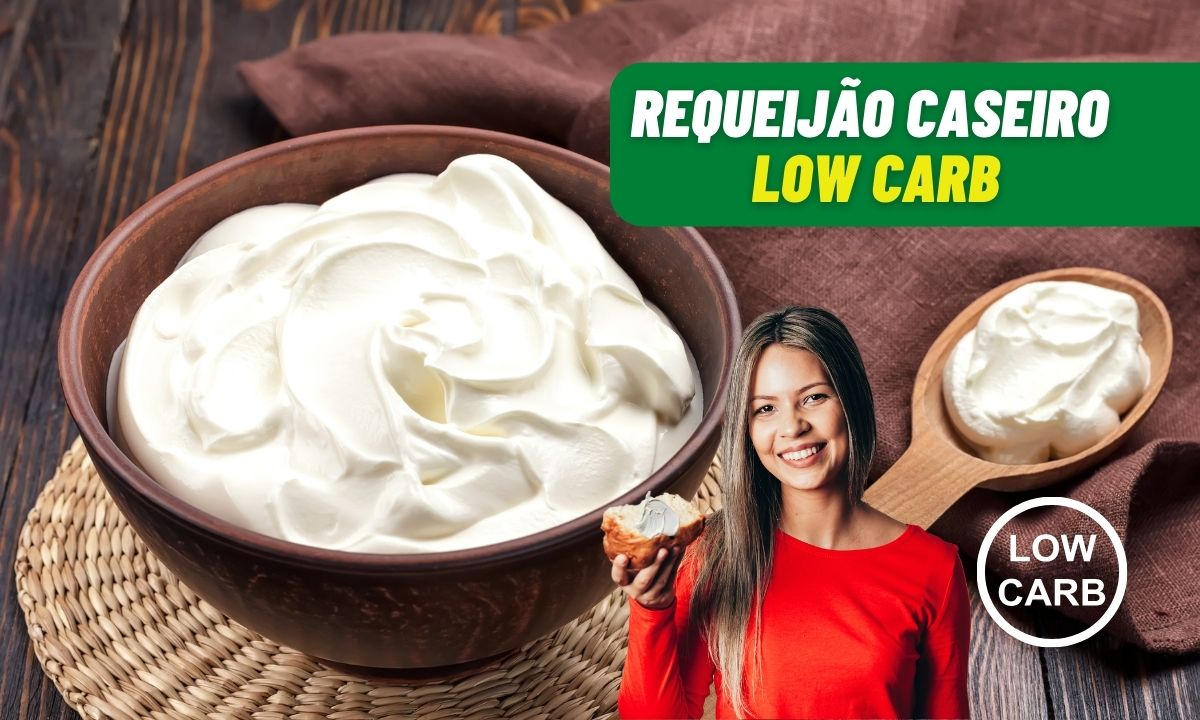 Requeijão Caseiro low carb com 2 ingredientes: mais gostoso que o comprado no mercado 1 Requeijão Caseiro Low Carb.