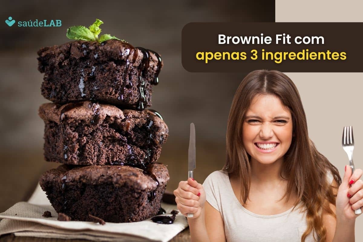 Brownie fit 3 ingredientes: aprenda como preparar aqui 1 brownie fit 3 ingredientes.