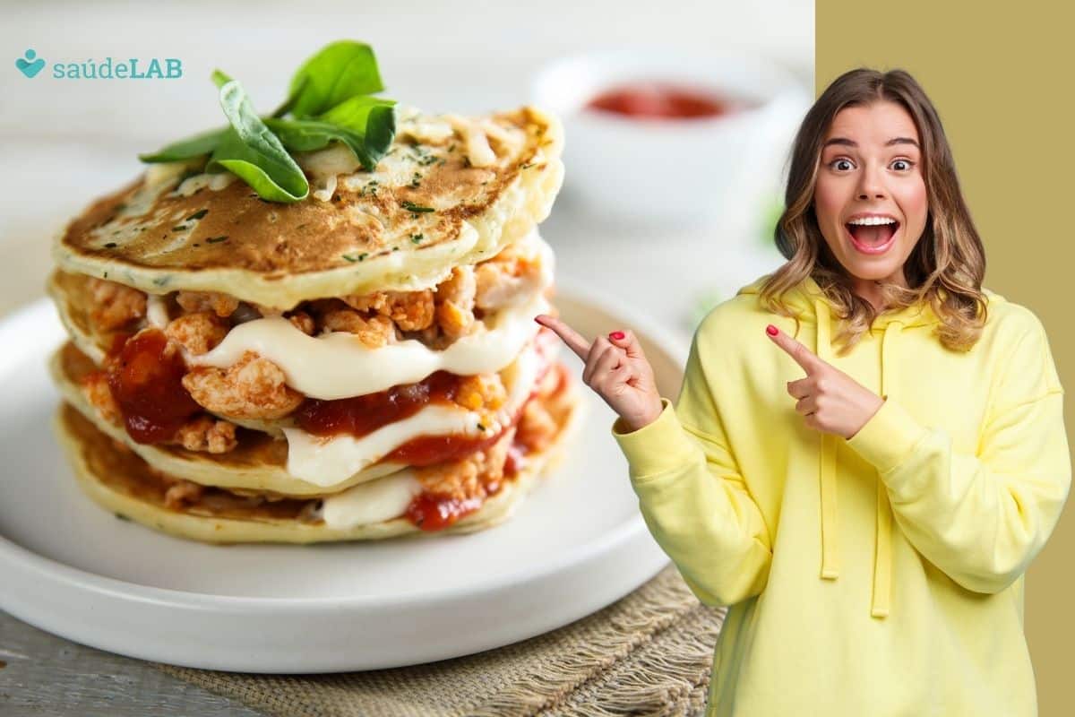 Panqueca de aveia salgada: perfeita para um lanchinho rápido 1 Panqueca de aveia salgada.