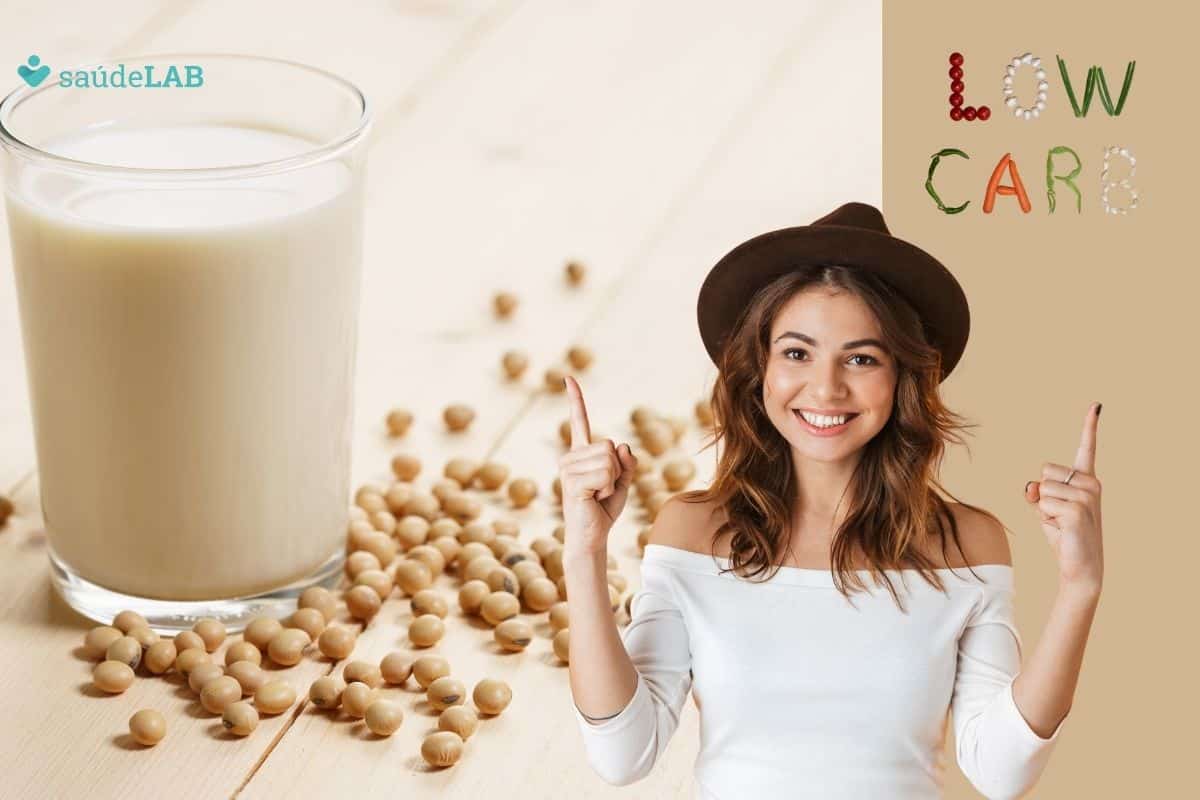 Leite de soja low carb.