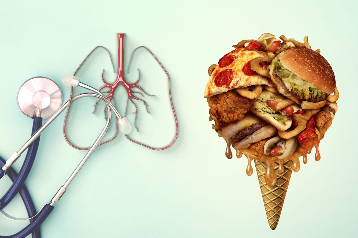 Sabia que você pode ter câncer de pulmão mesmo sem fumar? O que se come também conta 1 alimentos ultraprocessados e câncer de pulmão.