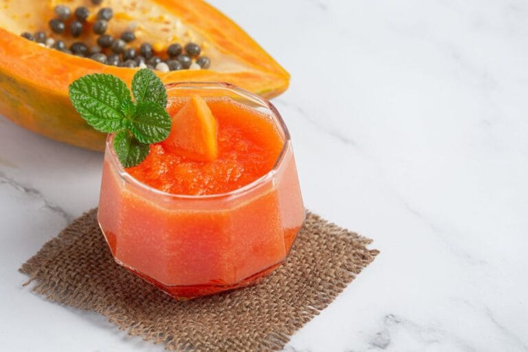 mousse de mamão com laranja.